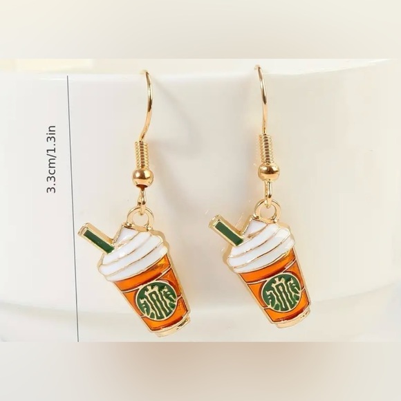 🛍️Coffee Earrings - Picture 2 of 4
